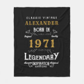 Gepersonaliseerd 50e verjaardag, geboren in 1971 fleece deken (Voorkant)