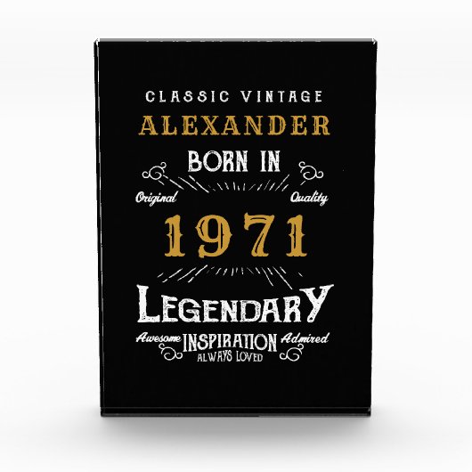 Gepersonaliseerd 50e verjaardag, geboren in 1971   fotoblokken (Voorkant)