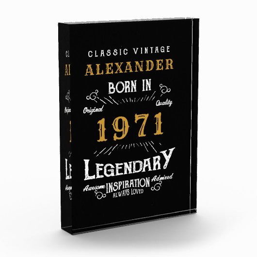 Gepersonaliseerd 50e verjaardag, geboren in 1971   fotoblokken (Links)