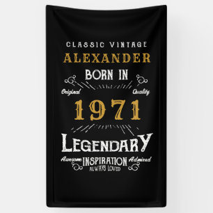 Gepersonaliseerd 50e verjaardag, geboren in 1971 spandoek