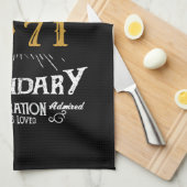 Gepersonaliseerd 50e verjaardag, geboren in 1971   theedoek (Quarter Fold)