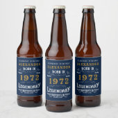 Gepersonaliseerd 50e verjaardag Geboren in 1972 b Bier Etiket (Flessen)
