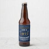 Gepersonaliseerd 50e verjaardag Geboren in 1972 b Bier Etiket (Voorkant)
