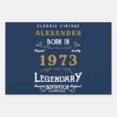 Gepersonaliseerd 50e verjaardag Geboren in 1973  b Inpakpapier Vel (Voorkant 2)