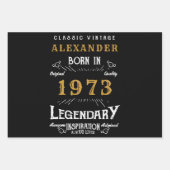 Gepersonaliseerd 50e verjaardag Geboren in 1973  z Inpakpapier Vel (Voorkant 2)