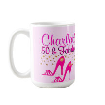 GEPERSONALISEERD 50E VERJAARDAG ROZE SCHOEN KONING