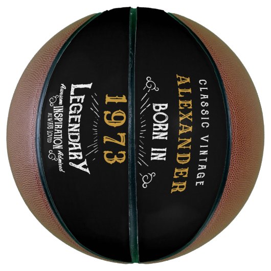 Gepersonaliseerd 50e verjaardag van de monogram Le Basketbal (Verticaal)