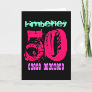 Gepersonaliseerd 50ste verjaardag Wenskaart Kaart