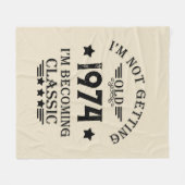 Gepersonaliseerd 50ste verjaardagsfeest fleece deken (Voorkant (Horizontaal))