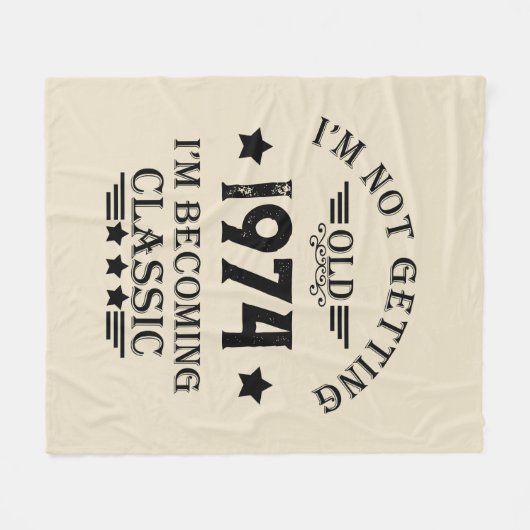 Gepersonaliseerd  50ste verjaardagsfeest fleece deken (Voorkant (Horizontaal))