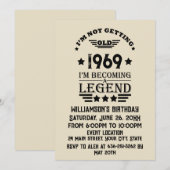 Gepersonaliseerd  50ste verjaardagsfeest kaart (Voorkant / Achterkant)