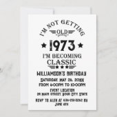 Gepersonaliseerd  50ste verjaardagsfeest kaart (Voorkant)