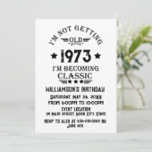 Gepersonaliseerd  50ste verjaardagsfeest kaart (Staand voorkant)