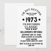 Gepersonaliseerd  50ste verjaardagsfeest kaart (Voorkant / Achterkant)