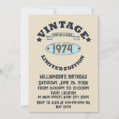 Gepersonaliseerd  50ste verjaardagsfeest kaart (Voorkant)