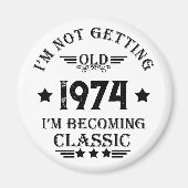 Gepersonaliseerd  50ste verjaardagsfeest magneet (Voorkant)