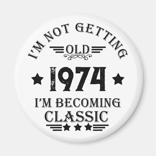 Gepersonaliseerd  50ste verjaardagsfeest magneet (Voorkant)