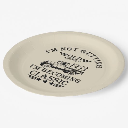 Gepersonaliseerd  50ste verjaardagsfeest papieren bordje (Gekanteld)