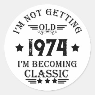 Gepersonaliseerd  50ste verjaardagsfeest ronde sticker