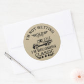 Gepersonaliseerd  50ste verjaardagsfeest ronde sticker (Envelop)