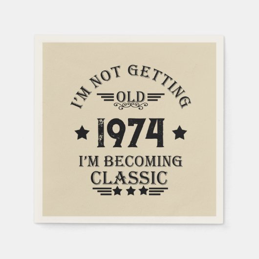 Gepersonaliseerd  50ste verjaardagsfeest servet (Voorkant)