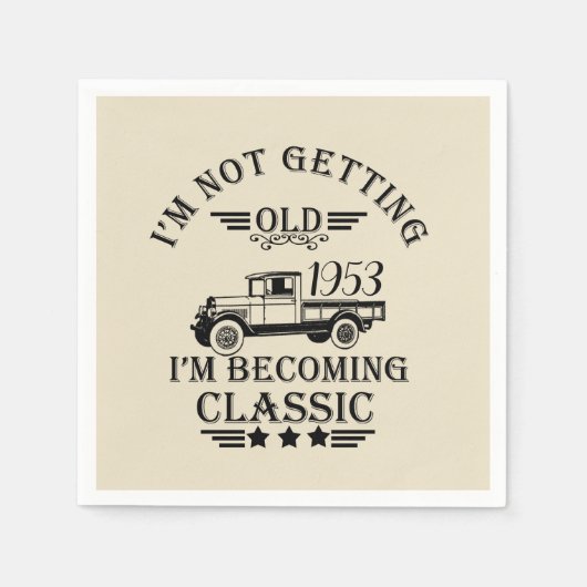 Gepersonaliseerd  50ste verjaardagsfeest servet (Voorkant)