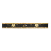 Gepersonaliseerd 50th Wedding Jubileum Ribbon Satijnen Lint (Voorkant)
