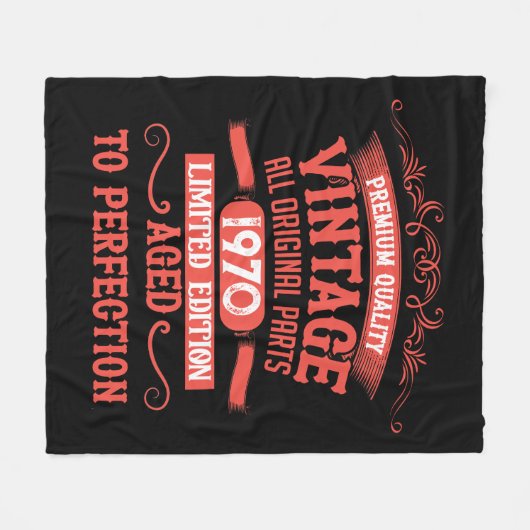 Gepersonaliseerd  55ste verjaardagsfeest fleece deken (Voorkant (Horizontaal))