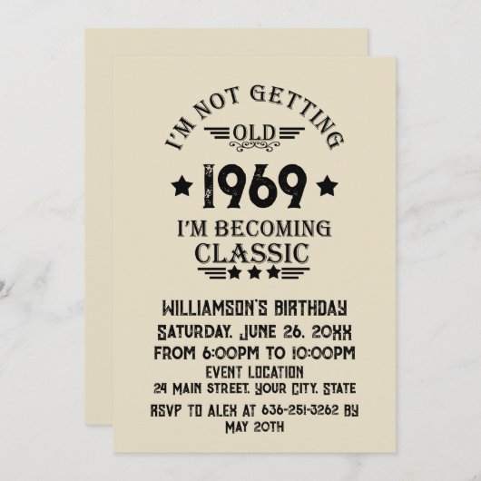 Gepersonaliseerd  55ste verjaardagsfeest kaart (Voorkant / Achterkant)