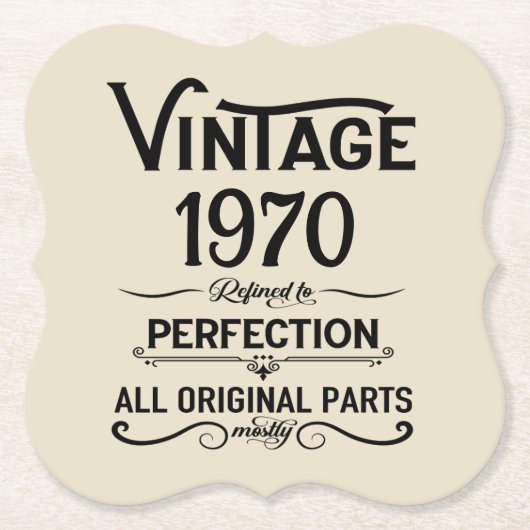 Gepersonaliseerd  55ste verjaardagsfeest kartonnen onderzetters (Voorkant)