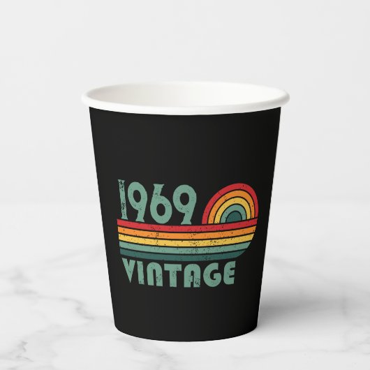 Gepersonaliseerd  55ste verjaardagsfeest papieren bekers (Achterkant)