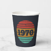 Gepersonaliseerd  55ste verjaardagsfeest papieren bekers (Achterkant)