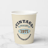 Gepersonaliseerd  55ste verjaardagsfeest papieren bekers (Achterkant)