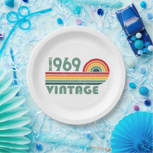 Gepersonaliseerd 55ste verjaardagsfeest papieren bordje (Feest)