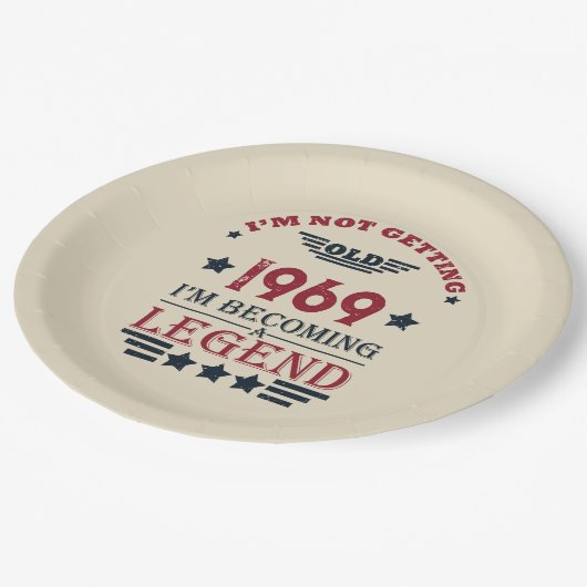 Gepersonaliseerd  55ste verjaardagsfeest papieren bordje (Gekanteld)