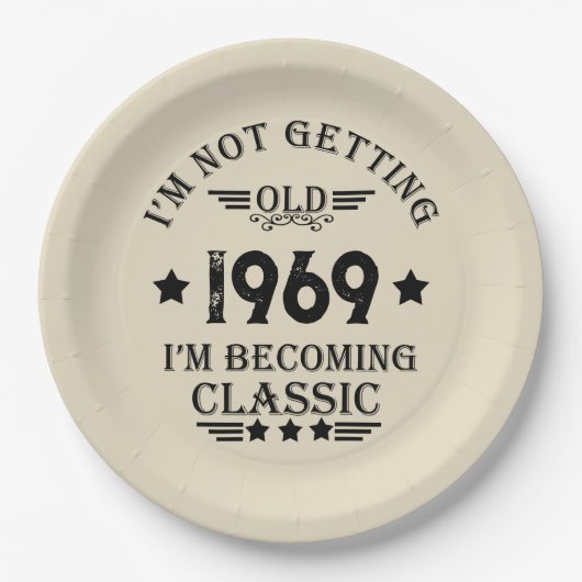 Gepersonaliseerd  55ste verjaardagsfeest papieren bordje (Voorkant)