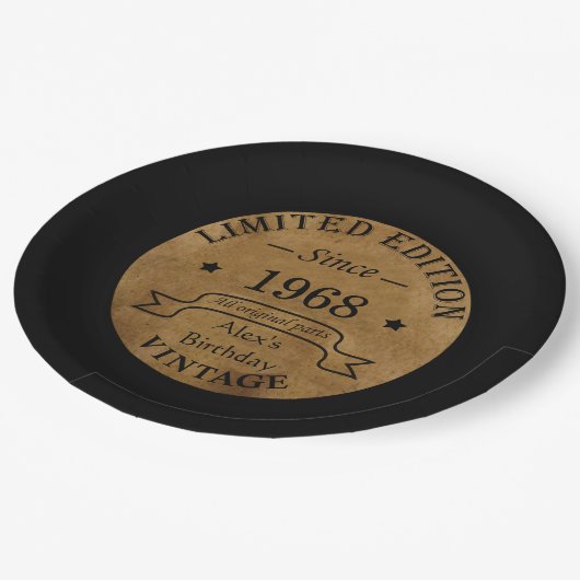 Gepersonaliseerd  55ste verjaardagsfeest papieren bordje (Gekanteld)