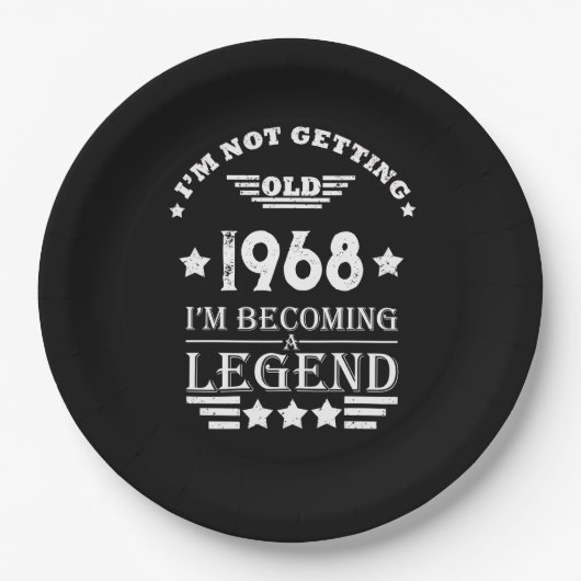 Gepersonaliseerd  55ste verjaardagsfeest papieren bordje (Voorkant)