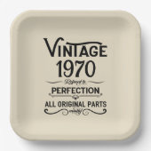 Gepersonaliseerd  55ste verjaardagsfeest papieren bordje (Voorkant)