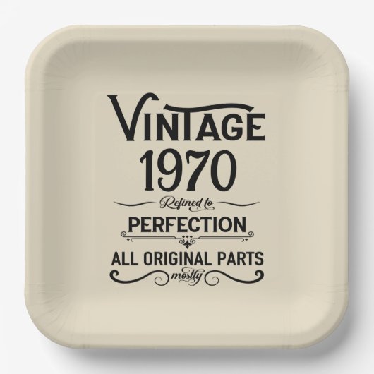 Gepersonaliseerd  55ste verjaardagsfeest papieren bordje (Voorkant)