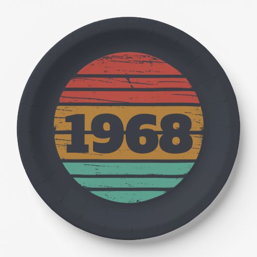 Gepersonaliseerd  55ste verjaardagsfeest papieren bordje (Voorkant)