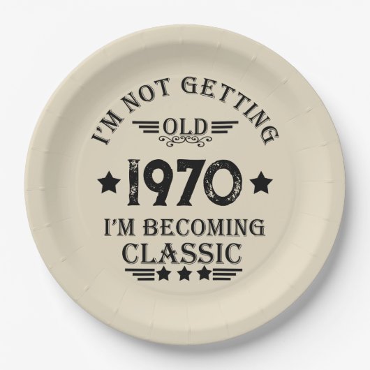 Gepersonaliseerd  55ste verjaardagsfeest papieren bordje (Voorkant)