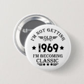 Gepersonaliseerd  55ste verjaardagsfeest ronde button 5,7 cm (Voorkant /achterkant)