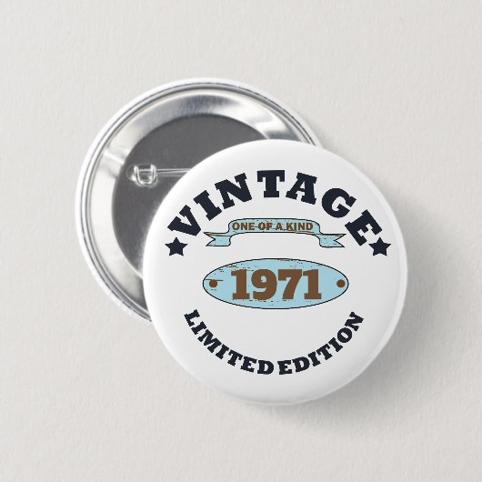 Gepersonaliseerd  55ste verjaardagsfeest ronde button 5,7 cm (Voorkant /achterkant)