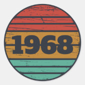 Gepersonaliseerd  55ste verjaardagsfeest ronde sticker (Voorkant)