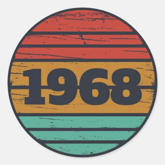 Gepersonaliseerd  55ste verjaardagsfeest ronde sticker (Voorkant)