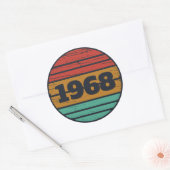 Gepersonaliseerd  55ste verjaardagsfeest ronde sticker (Envelop)