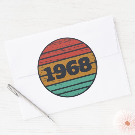 Gepersonaliseerd 55ste verjaardagsfeest ronde sticker (Envelop)
