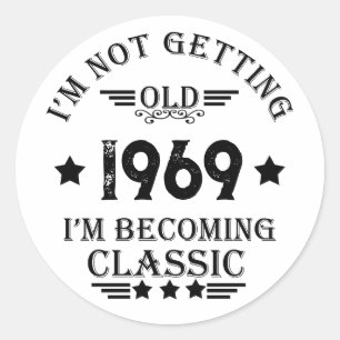 Gepersonaliseerd 55ste verjaardagsfeest ronde sticker