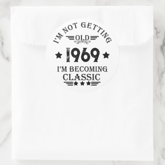 Gepersonaliseerd  55ste verjaardagsfeest ronde sticker (Tas)